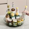 360° Rotatable Kitchen Storage Organizer – Versatile Plastic Tray for Spices, Condiments, and Small Bottles Spice Holder