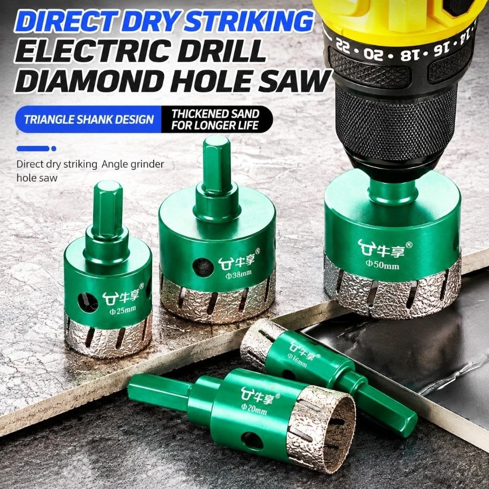 Dry Cutting Diamond Hole Cutter Triangular Shank Stone Hole Saw Hole Saw Slate Cutting