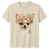 Watercolor Chihuahua With Floral Unisexs TShirt Chihuahua Dog Mothers Day