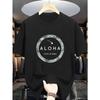 Men'S Tropical Print Summer T-Shirt - Casual Crew Neck, Short Sleeve, Lightweight Fabric, Aloha State of Mind Design, Perfect for Outdoor Activities