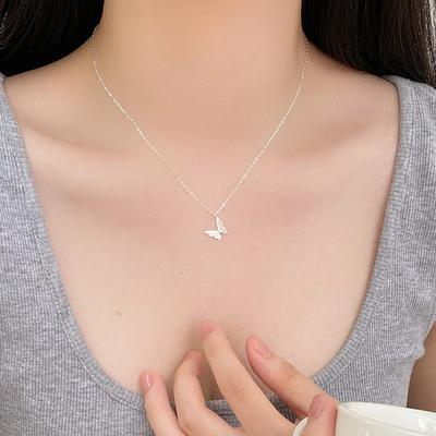Vielseitige Schmetterlingskette, Feenstil, einfaches und fortschrittliches Design, elegante Schlüsselbeinkette