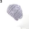 Dámské sladké jednobarevné baret Beanie Winter Artist Baggy Háčkovaná teplá čepice dárek