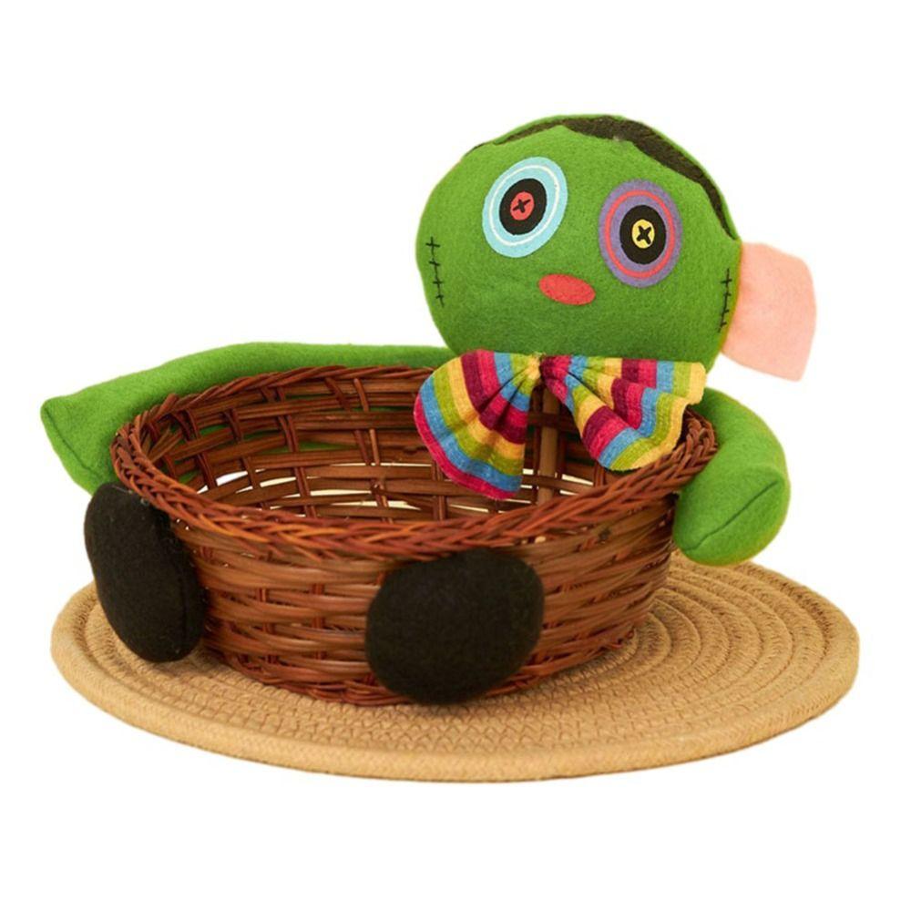 

Lifelike Candy Storage Basket Rattan Halloween Decoration Props Funny Easter Candy Basket Easter Green Devil