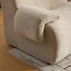Modular compression sofa made of chenille fabric, filled with 30D high-elastic foam. Easy to move, non-slip base, ideal for living room. Light Khaki