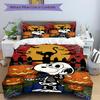3Pcs Snoopy Skeleton Halloween Scene Bedding Set Quilt Cover Pillowcase Home Christmas Halloween Gift 1 Duvet Cover 2 Pillowcase S1450