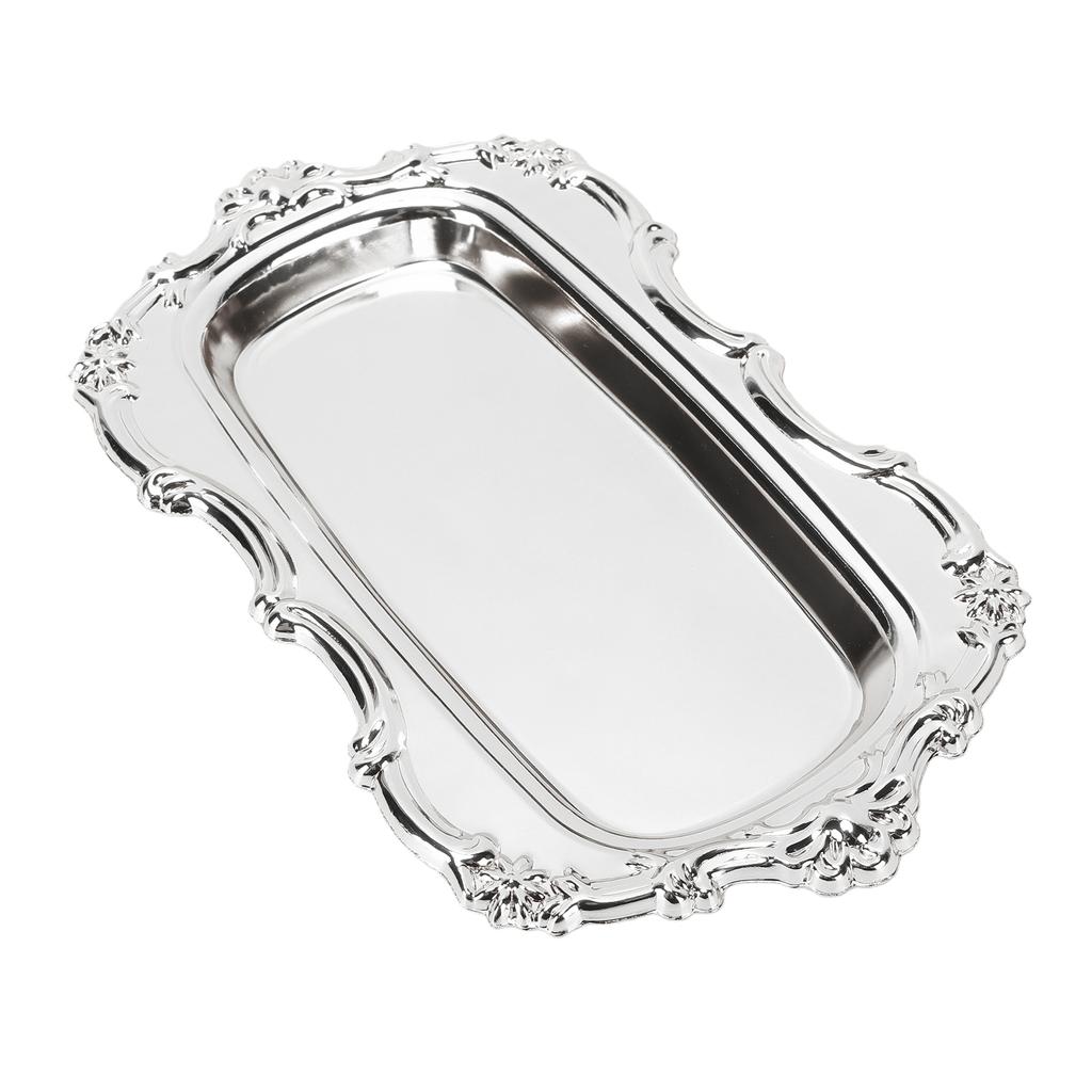 Vintage Jewelry Tray Multifunctional Exquisite Metal Decorative Tray for Dessert Fruit Snacks
