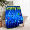 1pz Coperta Stampa Geometry Dash, Coperta Leggera per Divano, Letto - Morbida e Calda, Regalo per Tutte le Stagioni come Natale, Halloween