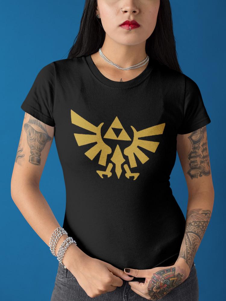 

The Legend of Zelda Link Shield Symbol Sign Organic Womens T-Shirt Gaming Cosplay XL