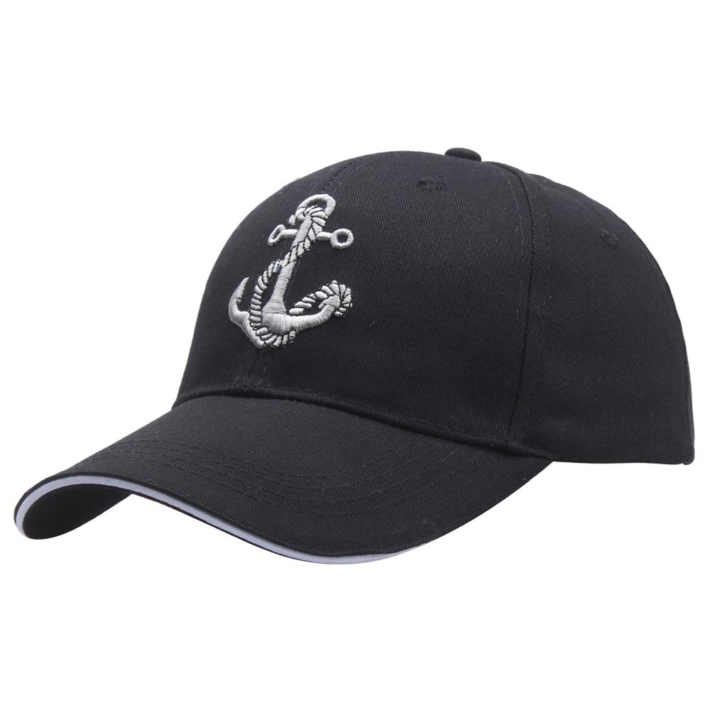 

Black Anchor Navy Embroidered Baseball Caps Unisex Hats Men Streetwear Women
