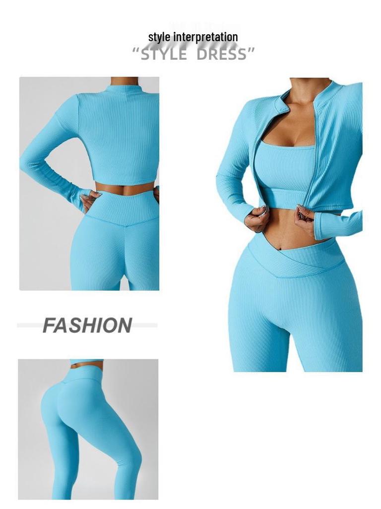 Women's V-Waist Tummy Control Yoga Leggings - Gathered Peach Hip Lift for Running and Training