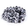 50pcs Dual Color Imitation Jade Acrylic Beads Round Large Hole Beads Loose Spacer Beads For Jewelry Making DIY Keychain Bracelet