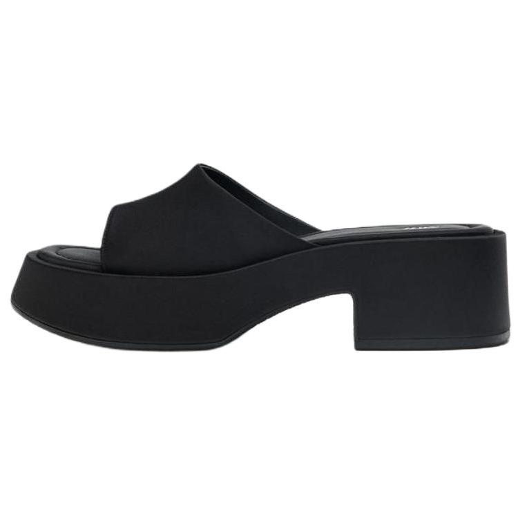 Zara Versatile Comfortable Slide Sandals Women Footwear Black 3655610800