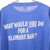 OLD 80s 90s Short sleeve T-shirt blue KLONDIKE Men's Used