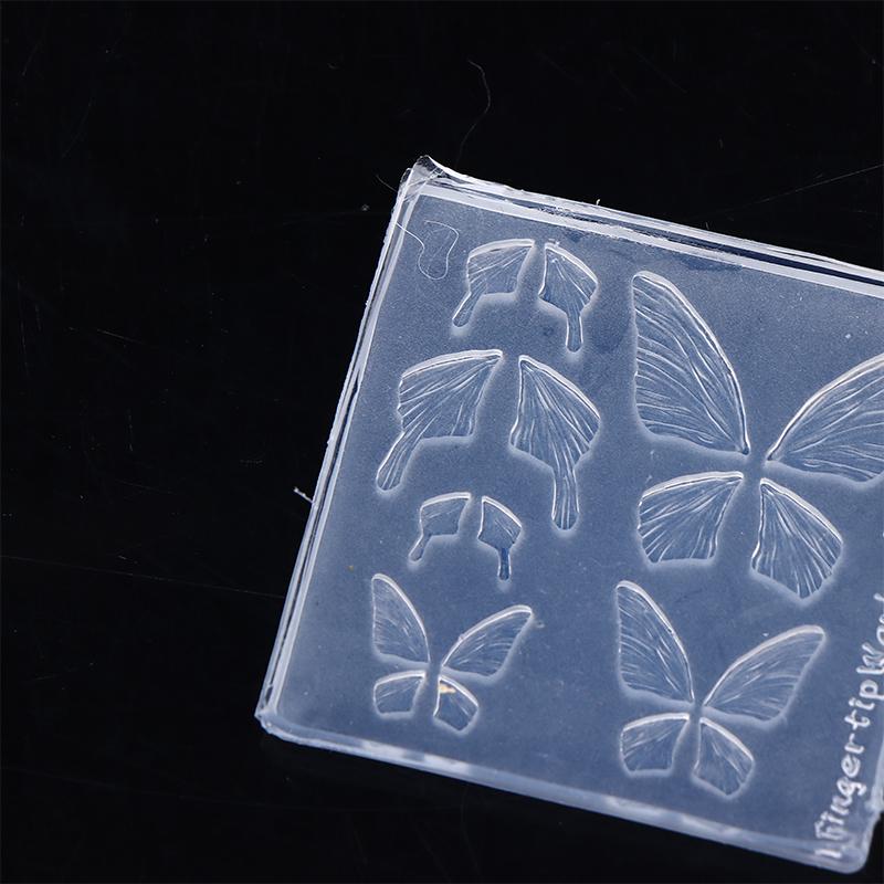 1Pcs 3D Silicone Nail Mold Butterfly Mould Stamping Plate Nails Stencils Diy Uv Gel Nail Carving Mold