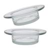 2er Pack Glas Wachserhitzerschale Set Aromatherapie Kerzenwachs Schmelzschale Ätherisches Öl Wärmer Brenner Ersatzschalen