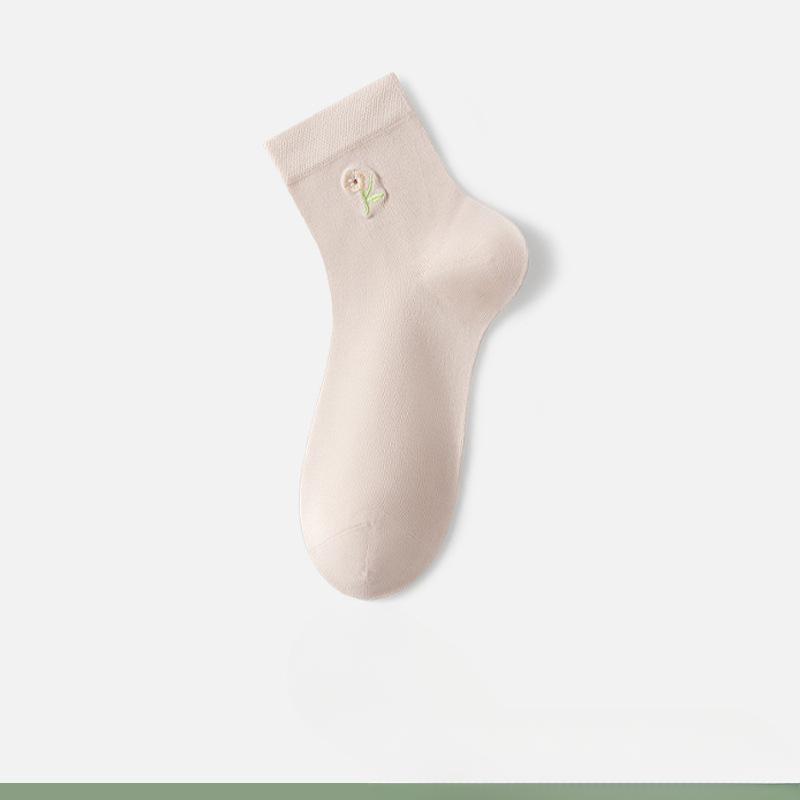 

Женские летние тонкие носки-подследники Лунный сын с защитой от запаха 1 pair светло-розовый