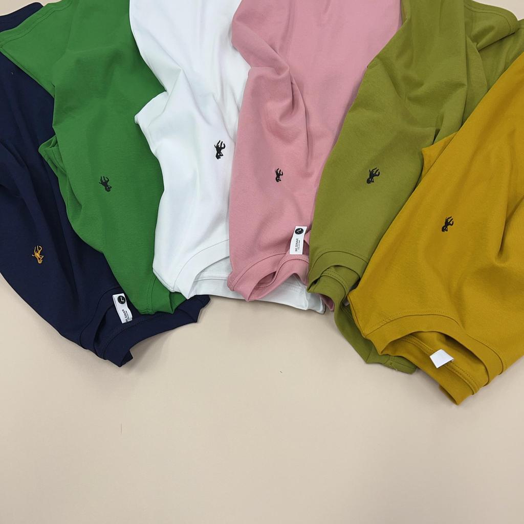 Women's Spring 2025 Embroidered Round Neck Slim Short Sleeve Top