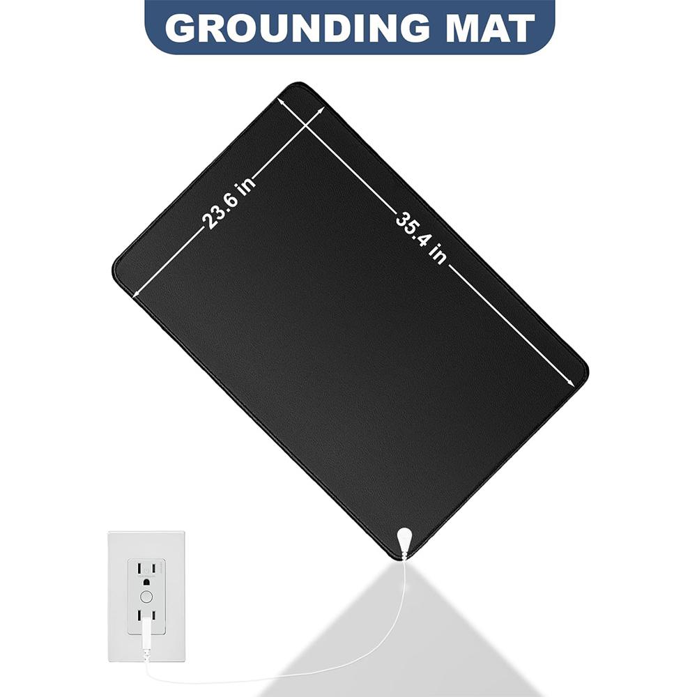 23.6"x35.4" Grounding Mat with Cord for Bed Yoga Pet Feet Pad, Comfort Mat Wellness Balance Relaxation Home Bedroom Daily Use