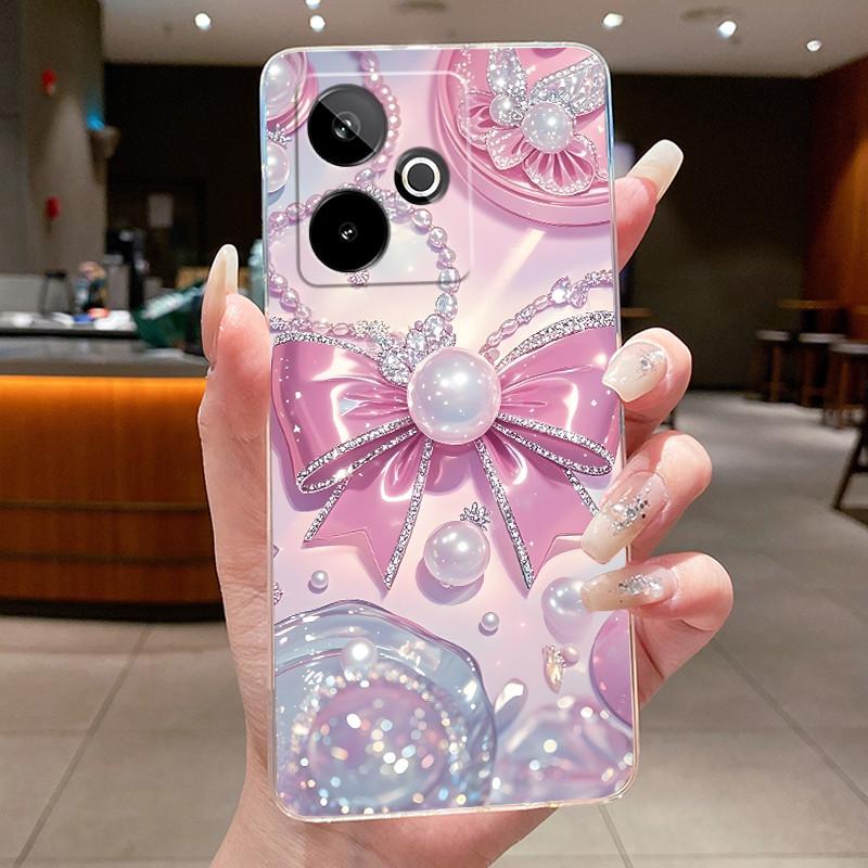 For Realme GT 7 Case For Realme GT 7 T GT7 Pro 7T Transparent Phone Cover Soft Bumper Shell Cases Luxury Butterfly Flower Casing