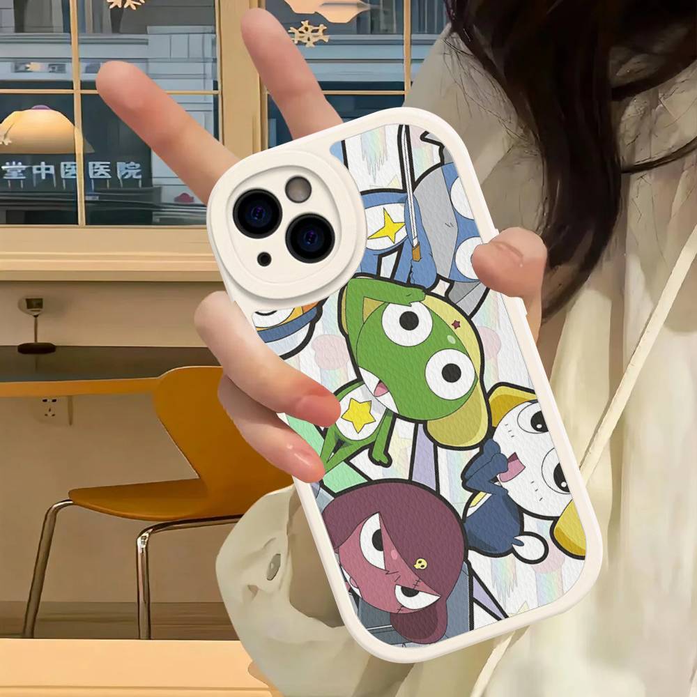 New Keroros Gunsos Movie Soft Leather Phone Case For Iphone 13 15 Pro Max 12 Mini 11 14 16 Plus Covers