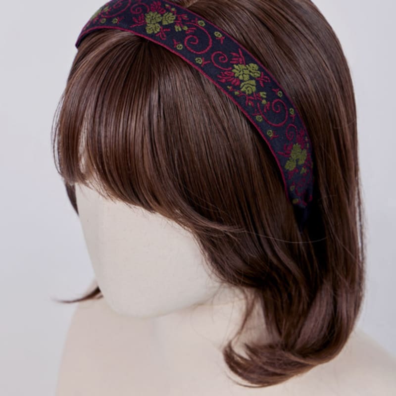 MAIA Vine Rose Headband P - Red Black