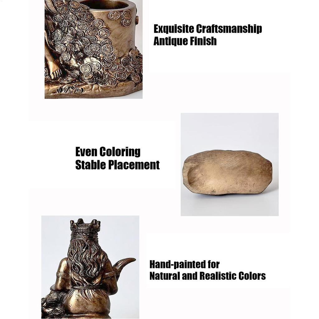 Resin Fortune Goddess Pen Holder Figurine Sculpture Luckydeity Statue For Home Study Room Entryway Housewarming Gift