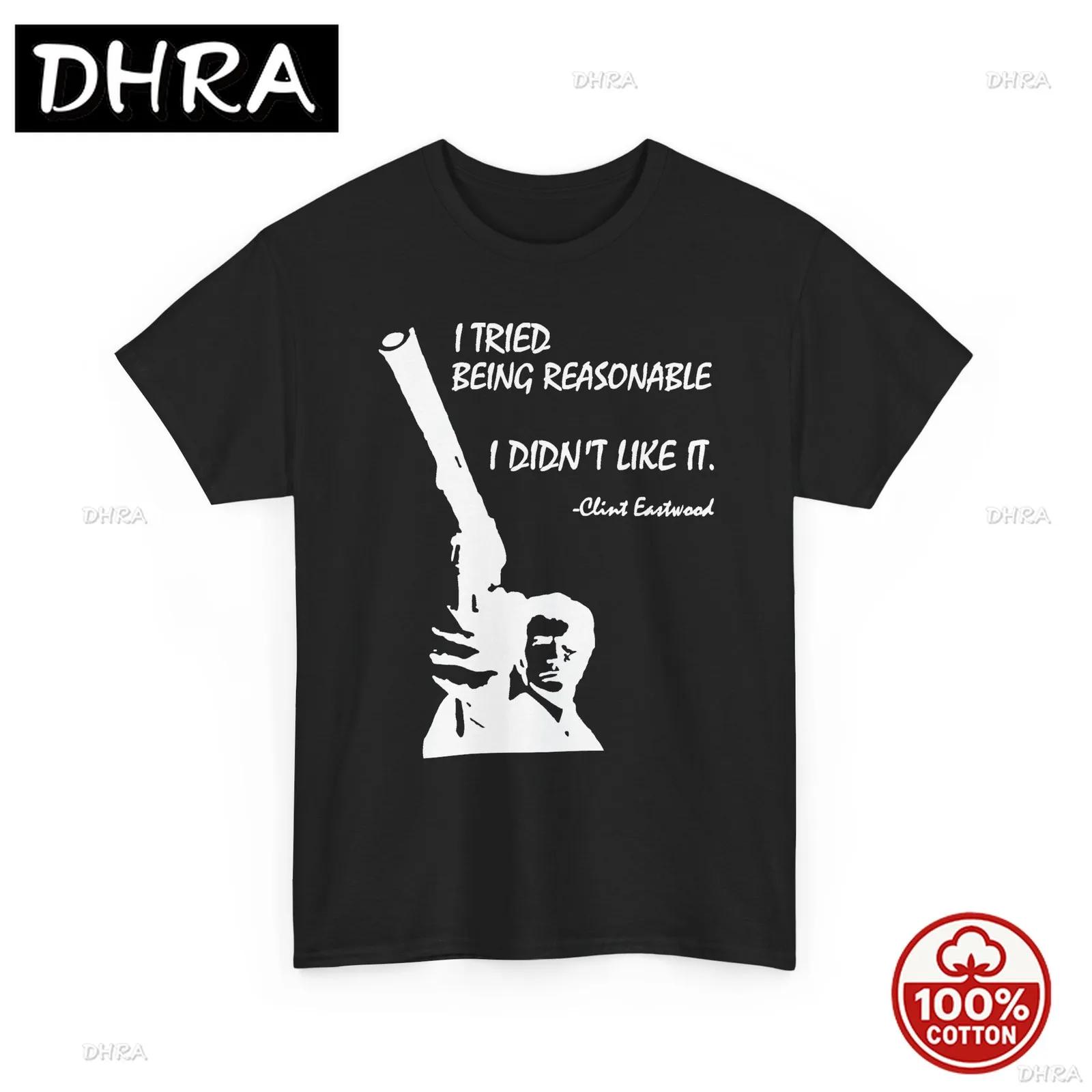 Quote Dirty Harry Gun Movie Unisex Heavy Cotton Tshirt in Y2K Trend Style for Daily Wear Graphic Tee Soft T Shirts Casual Top S