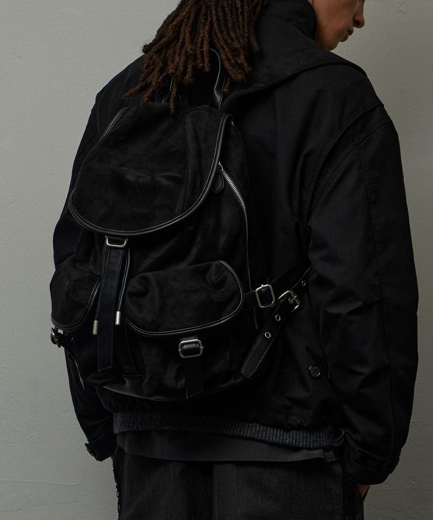 Learve Albert Suede Rucksack Black