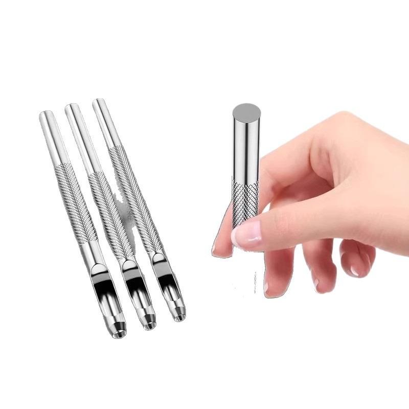 Round Leather Punch Hole Maker Multi Purpose Piercing Tool for Belt Strap Handbag Shoulder Band Watch Wristband Shoe Boot Solid