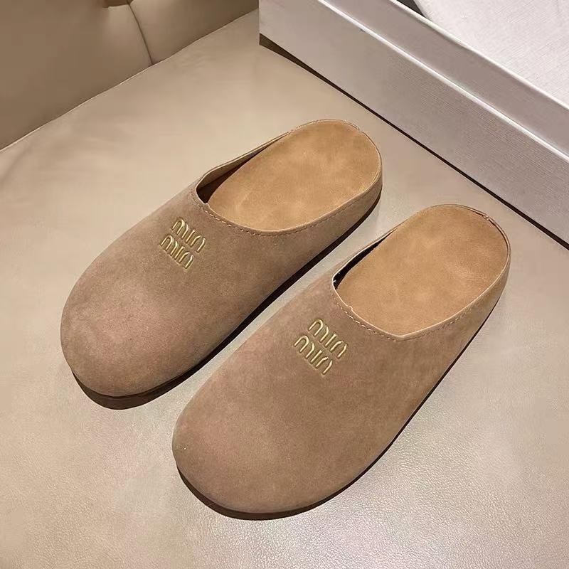 New baotou half drag retro outer slippers women's summer versatile casual shoes one pedal flat lazy shoes