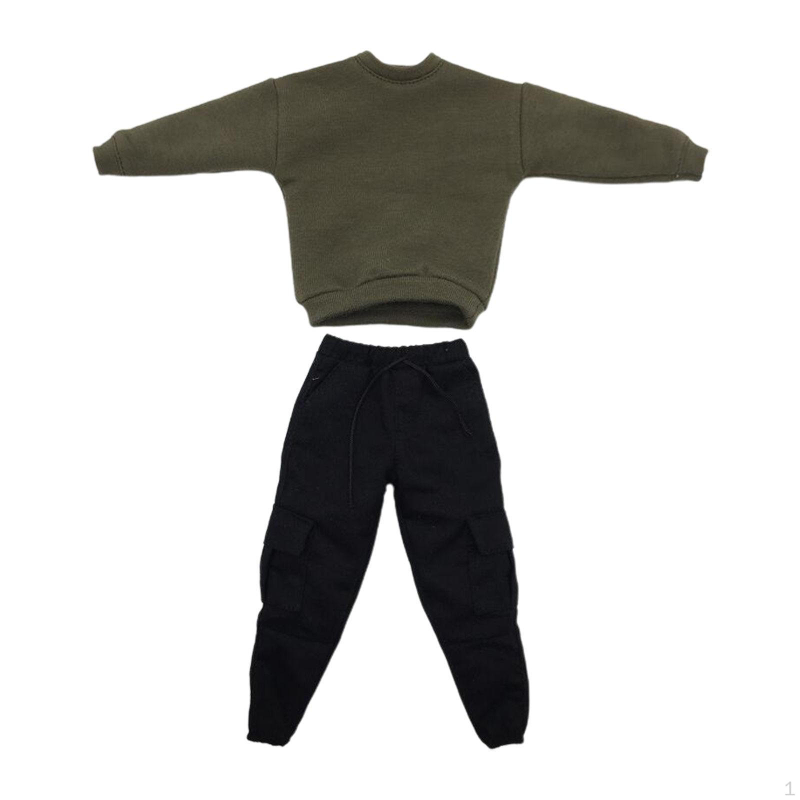 

Набір одягу для ляльок у масштабі 12 дюймів з толстовками та штанами зелений