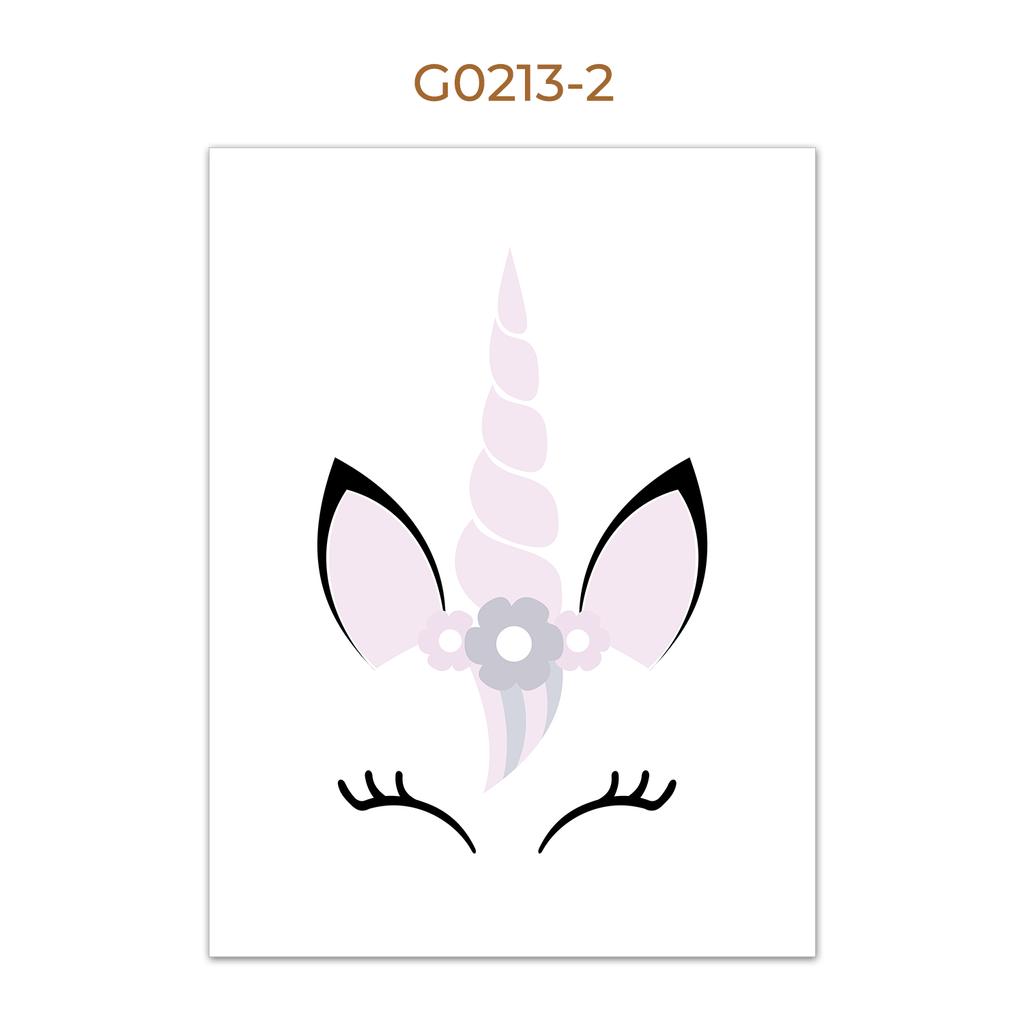 Nordic Custom Personalize Name Cartoon Unicorn Wall Art Canvas Painting Poster Picture For Nursery Kids Girl Room Home Decor