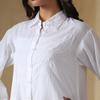 Abito Lungo Camicia Bianca in Cotone da Donna Estiva, Vestito Kurta Lungo Bottonato dalla Vestibilità Ampia e Rilassata per l'Uso Quotidiano, i Viaggi e l'Ufficio