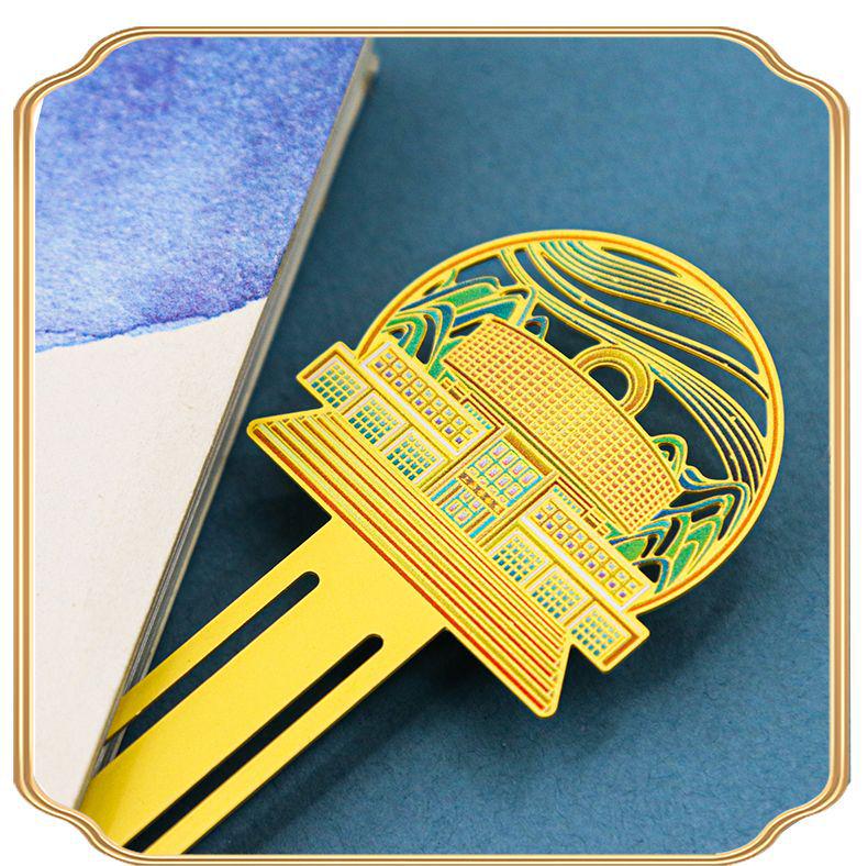 Shanghai Landmark Metal Bookmark - Oriental Pearl Chinese Cultural Souvenir, Ancient Style Gift