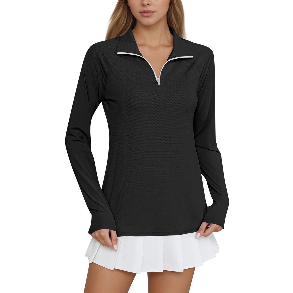 Women's Yoga Clothes Long Sleeve Pocket Style Sports Running Quick Dry Fitness Clothes Sun Clothes
