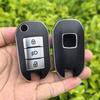 Fashion Tpu Car Key Case Cover Protector For Peugeot 208 308 408 508 2008 3008 4008 5008 For Citroen C3 C4 Cactus C6 C8 Keychain