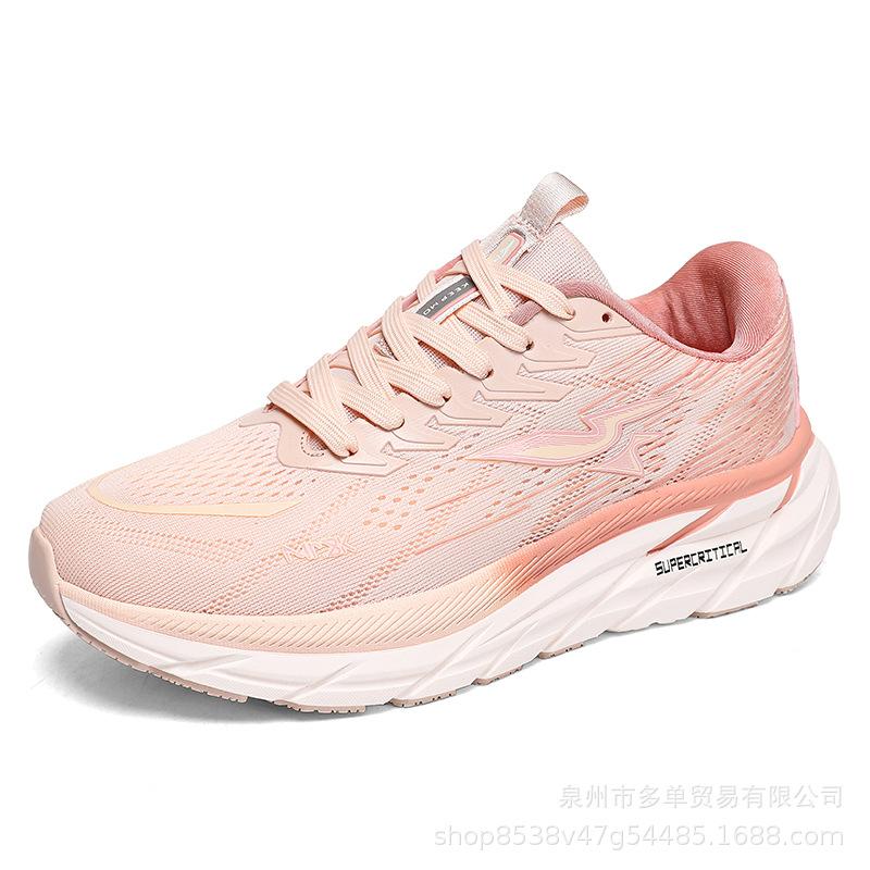 

Lightweight low-top soft-soled cushioning high-elastic sports shoes breathable mesh shoes comfortable running shoes 42 рожевий