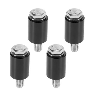 X AUTOHAUX Auto Turbo Motor Motorhaubenentlüftungsabstandshalter Erhöhungshaubenentlüftungsabstandshalter Erhöhungssatz Aluminiumlegierung 8mm Schwarz