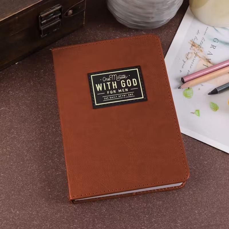 1Pc One Minute With God For Men: 365 Daily Devotional Book Daily Bible Reading & Prayer Planner With 365 Prompts Christian Gift