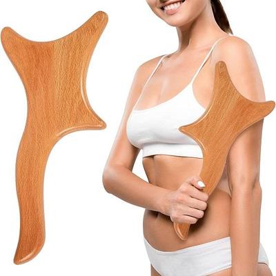 Ahşap Lenf Drenaj Masaj Küreği - Selülit Gua Sha Aleti, Maderoterapi, Kas Ağrısı