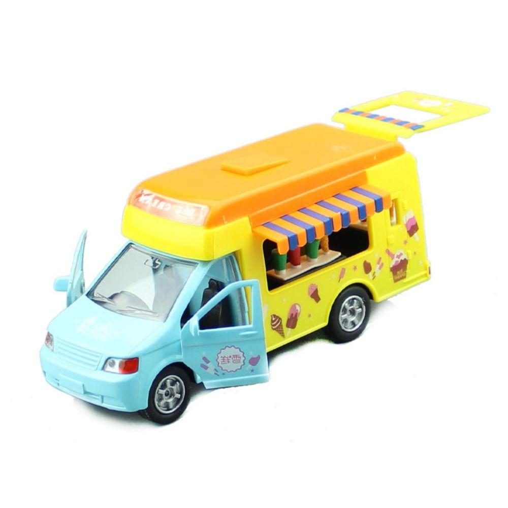 Inertia Simulation Ice Cream Truck ABS Children's Toy Car Cute Food Truck Store Car Toy  Girl Gift