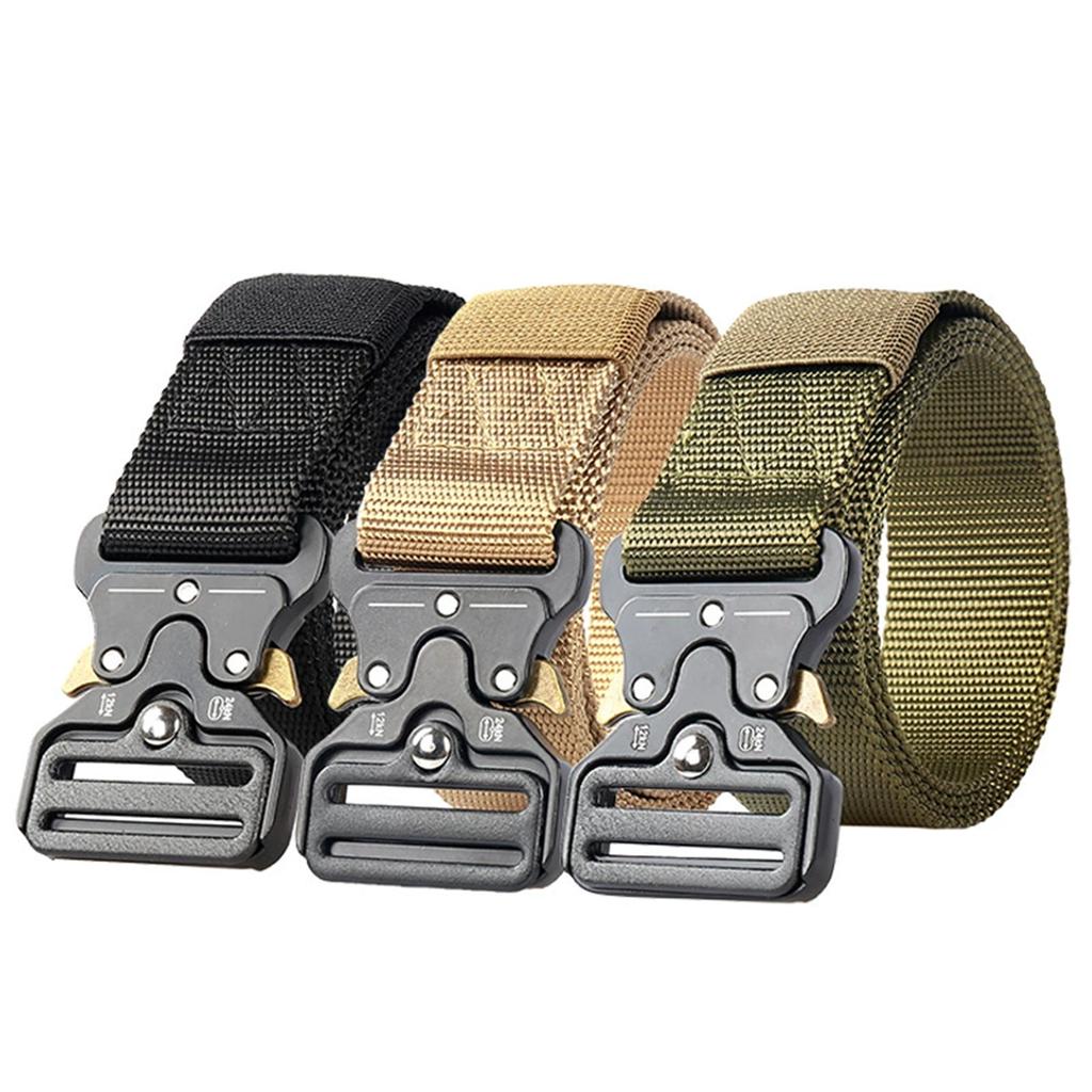 Buckle Belt for Men – Military Heavy Duty Belt, Outdoor Utility Webbing Belt for Training, Hunting, Hiking, Gear