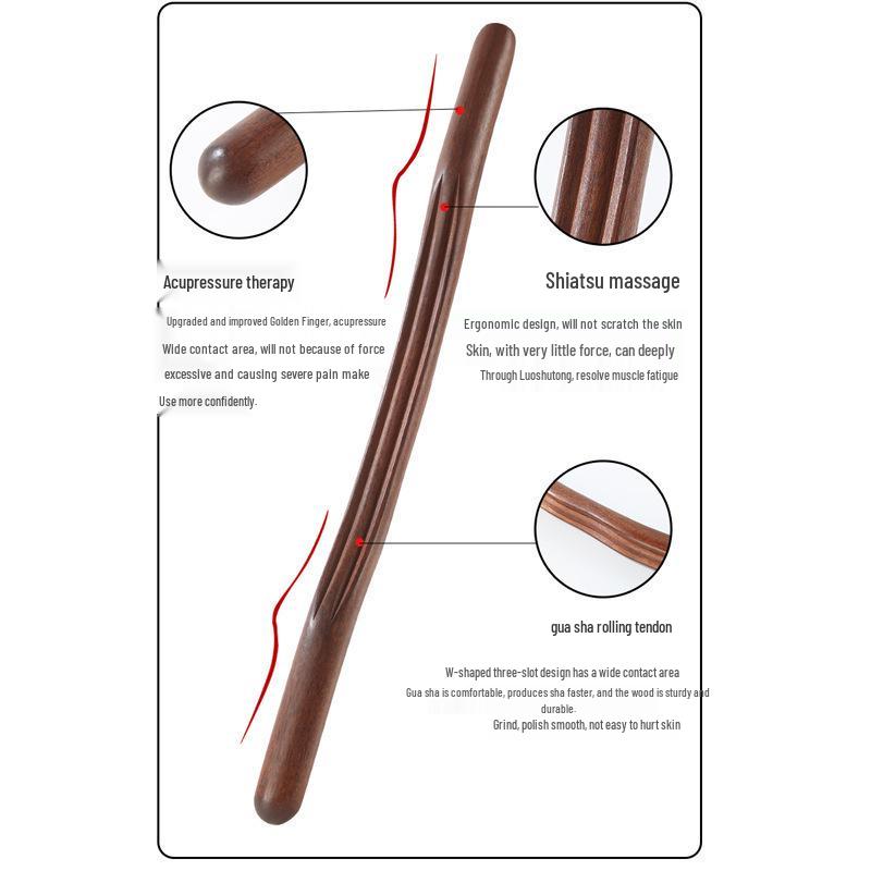 Santalová masážní tyčinka: Univerzální škrábka na záda a meridiánová tyč