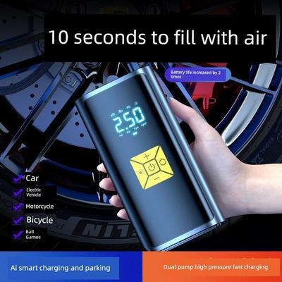 Wireless Digital Display Car Air Pump for Motorcycles, Cars, Electric Vehicles, Bicycles, Portable High-Pressure Tire Pump