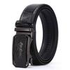 2025 Men's Leather Belt, Automatic Buckle, Crocodile Pattern, Business Casual, Cowhide Waist Belt for Middle-Aged and Elderly.