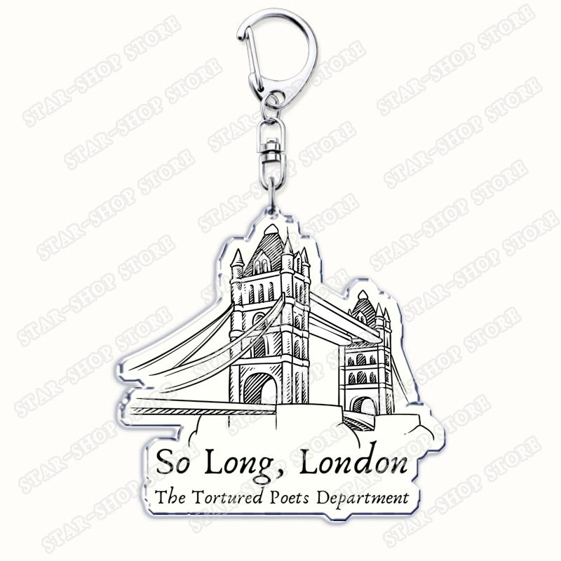 Amo Londra Regno Unito Portachiavi Accessori Borsa UK Inghilterra Britannico Big Ben Portachiavi Gioielli Fan Amici Regali