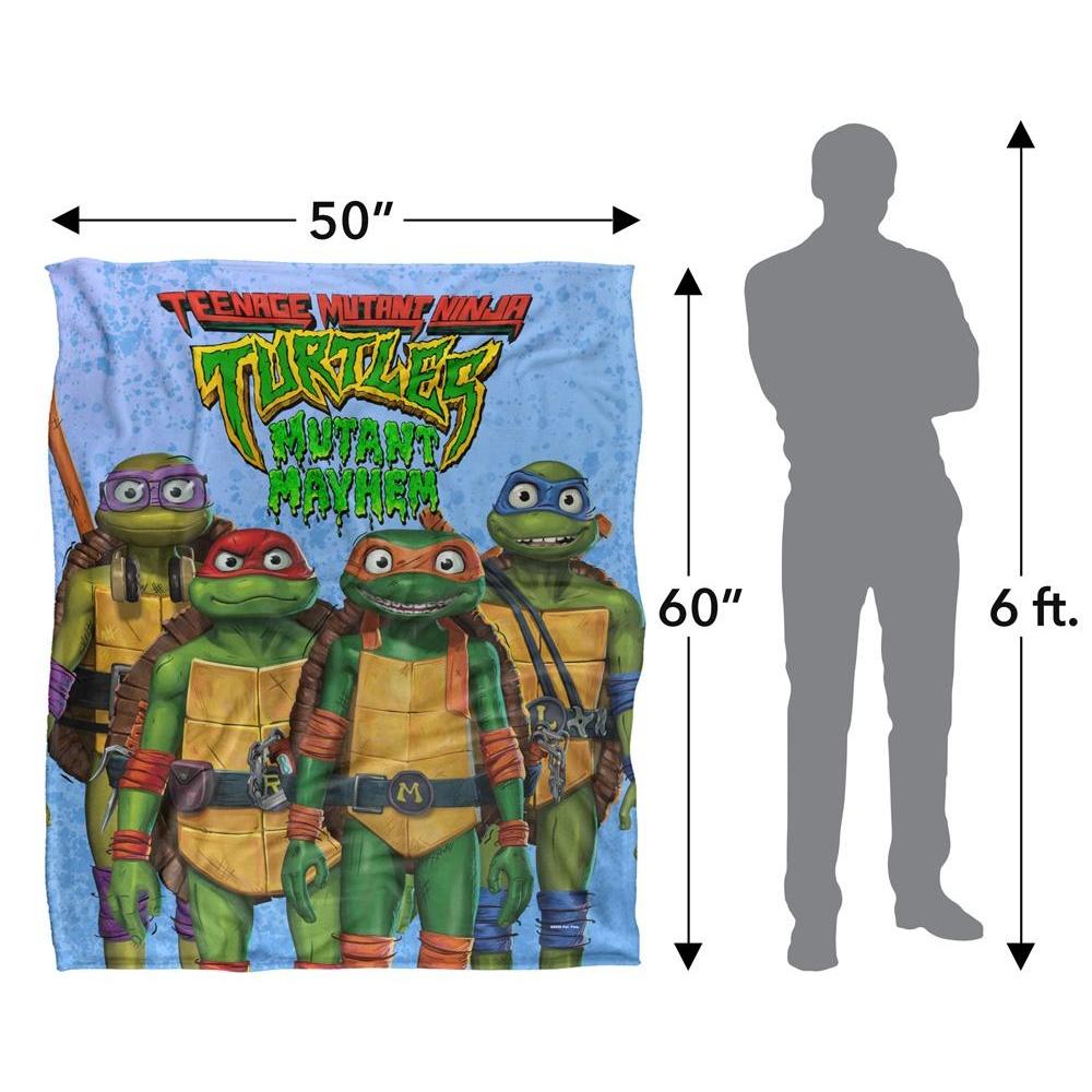 Teenage Mutant Ninja Turtles: Mutant Mayhem Turtle Teens Silky Supersoft Blanket