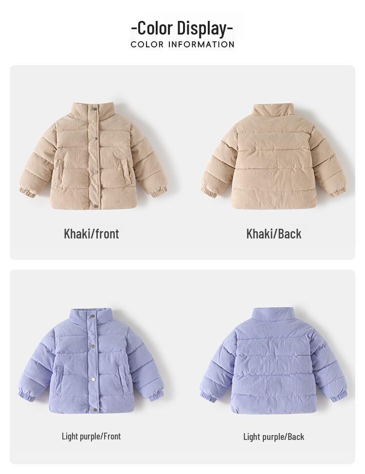Children's Winter Cotton Padded Jacket - Unisex Korean Style for Autumn/Winter 2025