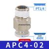 Airtac Straight External Thread Tube Connector