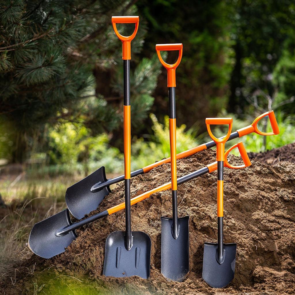 KADAX Spade Shovel Sharp 125cm Metal Garden Hardened Ergo Handle